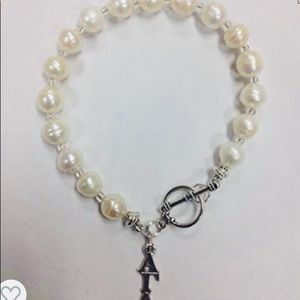 Alpha Gamma Delta Sorority Pearl Bracelet